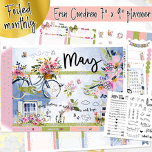 Load image into Gallery viewer, May Tiptoes FOILED monthly - Erin Condren Vertical Horizontal 7"x9"