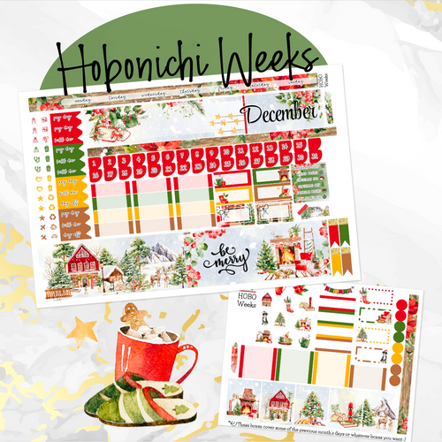 New Release December Winter Pines monthly - Hobonichi Weeks personal planner