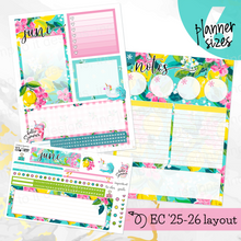 Load image into Gallery viewer, June Citrus Summer Notes monthly sticker -25/26 Erin Condren Vertical Horizontal 7"x9", Happy Planner Classic, Mini &amp; Big