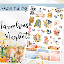 Load image into Gallery viewer, Farmhouse Market JOURNAL sheet - planner stickers          (S-132-39)