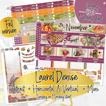 Load image into Gallery viewer, November Spice FOIL -for Laurel Denise Planner stickers - Portrait, Mini, Vertical, Horizontal &amp; Project