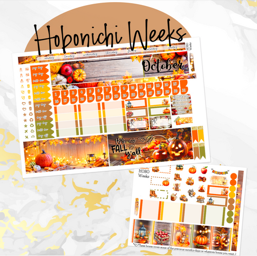 October Rustic monthly - Hobonichi Weeks personal planner