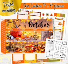 Load image into Gallery viewer, October Rustic  FOILED monthly - Erin Condren Vertical Horizontal 7&quot;x9&quot;