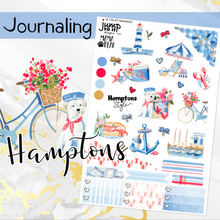Load image into Gallery viewer, New Release August Hamptons JOURNAL sheet - planner stickers          (S-132-48)