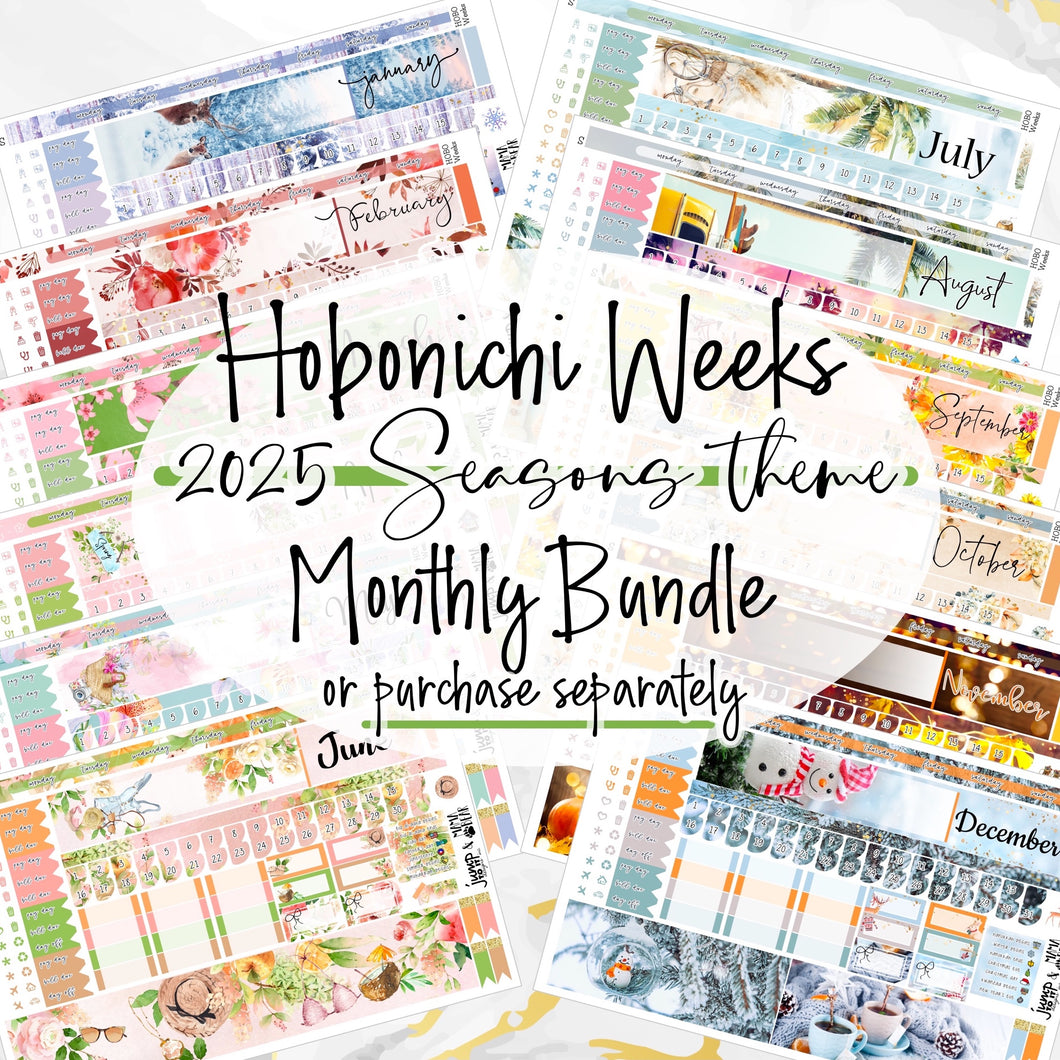 HOBONICHI WEEKS SEASONS Monthly Bundle 2025 - 12 monthly kits