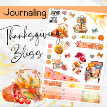 Load image into Gallery viewer, Thanksgiving Bliss JOURNAL sheet - planner stickers          (S-132-25)