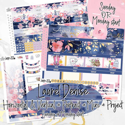 April Spring Blush -for Laurel Denise Planner stickers - Portrait, Mini, Vertical, Horizontal & Project