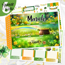 Load image into Gallery viewer, New Release March Lucky Charm monthly - Erin Condren Vertical Horizontal 7"x9", Happy Planner Classic, Mini &amp; Big