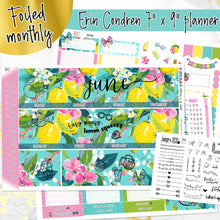 Load image into Gallery viewer, June Citrus Summer FOILED monthly - Erin Condren Vertical Horizontal 7"x9"