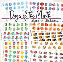 Load image into Gallery viewer, Days of the Month / Countdown planner calendar stickers       (S-100+)