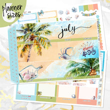 Load image into Gallery viewer, July Lazy Days monthly - Erin Condren Vertical Horizontal 7&quot;x9&quot;, Happy Planner Classic, Mini &amp; Big