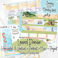 Load image into Gallery viewer, July Lazy Days -for Laurel Denise Planner stickers - Portrait, Mini, Vertical, Horizontal &amp; Project