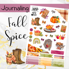 Load image into Gallery viewer, November Spice JOURNAL sheet - planner stickers          (S-132-38)