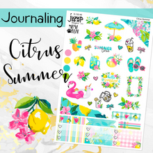 Load image into Gallery viewer, June Citrus Summer JOURNAL sheet - planner stickers          (S-132-46)