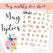 Load image into Gallery viewer, May Tiptoes Deco sheet - planner stickers          (S-109-71)