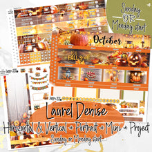 Load image into Gallery viewer, October Rustic -for Laurel Denise Planner stickers - Portrait, Mini, Vertical, Horizontal &amp; Project