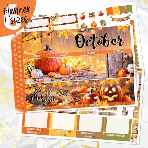 October Rustic monthly - Erin Condren Vertical Horizontal 7
