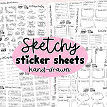 Load image into Gallery viewer, New Release Sketchy Hand-Drawn decorative boxes planner (S-150+)
