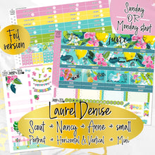 Load image into Gallery viewer, June Citrus Summer FOIL -for Laurel Denise Planner stickers -Scout/Portrait, Anne/Vertical, Nancy/Horizontal, Small/Mini