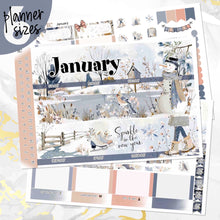 Load image into Gallery viewer, January Winter Haze monthly - Erin Condren Vertical Horizontal 7&quot;x9&quot;, Happy Planner Classic, Mini &amp; Big