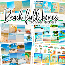 Load image into Gallery viewer, Beachy summer full boxes - planner stickers Erin Condren Happy Planner