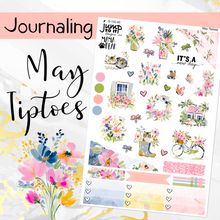 Load image into Gallery viewer, May Tiptoes JOURNAL sheet - planner stickers          (S-132-45)