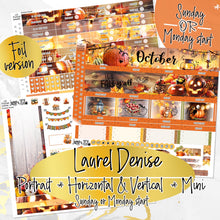 Load image into Gallery viewer, October Rustic FOIL -for Laurel Denise Planner stickers - Portrait, Mini, Vertical, Horizontal &amp; Project