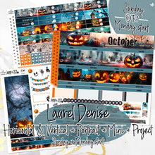 Load image into Gallery viewer, October Fright Night Halloween -for Laurel Denise Planner stickers - Portrait, Mini, Vertical, Horizontal &amp; Project