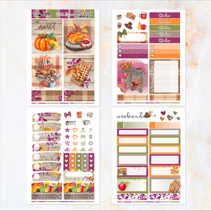 November Spice - POCKET Mini Weekly Kit Planner stickers