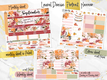 Load image into Gallery viewer, September Harvest Blush FOIL -for Laurel Denise Planner stickers - Portrait, Mini, Vertical, Horizontal &amp; Project