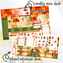 Load image into Gallery viewer, New Release December Poinsettia Glow monthly - Hobonichi Cousin A5 personal planner