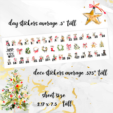 Load image into Gallery viewer, Merry Dogmas Countdown/monthly planner day dot stickers          (S-101-8)