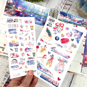 December Christmas Glow Deco sheet - planner stickers          (S-109-41)