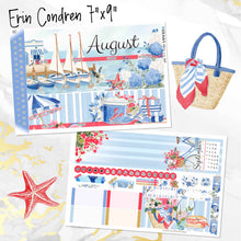 Load image into Gallery viewer, New Release August Hamptons monthly - Erin Condren Vertical Horizontal 7"x9", Happy Planner Classic, Mini &amp; Big