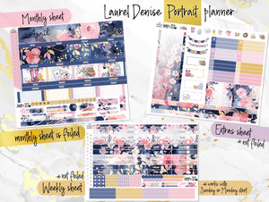 April Spring Blush FOIL -for Laurel Denise Planner stickers - Portrait, Mini, Vertical, Horizontal & Project