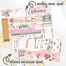 Load image into Gallery viewer, February Warm Hearts monthly - Hobonichi Cousin A5 personal planner