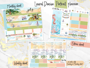 July Lazy Days -for Laurel Denise Planner stickers - Portrait, Mini, Vertical, Horizontal & Project