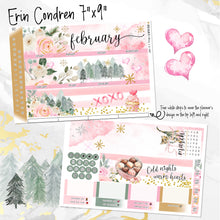 Load image into Gallery viewer, February Warm Hearts monthly - Erin Condren Vertical Horizontal 7"x9", Happy Planner Classic, Mini &amp; Big