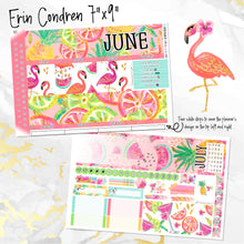Load image into Gallery viewer, June Hello Summer monthly - Erin Condren Vertical Horizontal 7&quot;x9&quot;, Happy Planner Classic, Mini &amp; Big