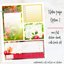 Load image into Gallery viewer, New Release September Apples Notes monthly sticker -25/26 Erin Condren Vertical Horizontal 7"x9", Happy Planner Classic, Mini &amp; Big