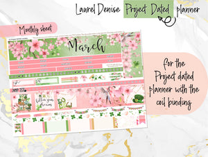 March Spring Dreaming -for Laurel Denise Planner stickers - Portrait, Mini, Vertical, Horizontal & Project