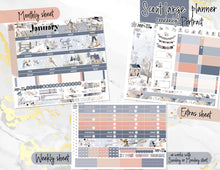 Load image into Gallery viewer, January Winter Haze -for Laurel Denise Planner stickers -Scout/Portrait, Anne/Vertical, Nancy/Horizontal, Rose/Project &amp; Mini