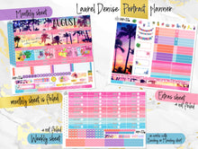 Load image into Gallery viewer, August Sunset in Paradise FOIL -for Laurel Denise Planner stickers - Portrait, Mini, Vertical, Horizontal &amp; Project