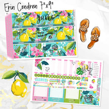 Load image into Gallery viewer, June Citrus Summer FOILED monthly - Erin Condren Vertical Horizontal 7"x9"