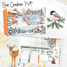 Load image into Gallery viewer, New Release January Snowy Hollow '27 monthly - Erin Condren Vertical Horizontal 7"x9", Happy Planner Classic, Mini &amp; Big (Copy)