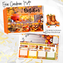 Load image into Gallery viewer, October Rustic  FOILED monthly - Erin Condren Vertical Horizontal 7&quot;x9&quot;