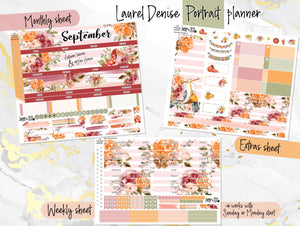September Harvest Blush -for Laurel Denise Planner stickers - Portrait, Mini, Vertical, Horizontal & Project 4-Column)