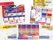 Load image into Gallery viewer, July Freedom FOIL -for Laurel Denise Planner stickers -Scout/Portrait, Anne/Vertical, Nancy/Horizontal, Small/Mini