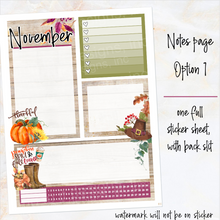 Load image into Gallery viewer, November Spice Notes monthly sticker - Erin Condren Vertical Horizontal 7&quot;x9&quot;, Happy Planner Classic, Mini &amp; Big