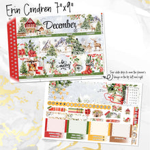 Load image into Gallery viewer, New Release December Winter Pines FOILED monthly - Erin Condren Vertical Horizontal 7&quot;x9&quot;